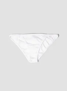 100% Organic Cotton String Bikini - Chalk