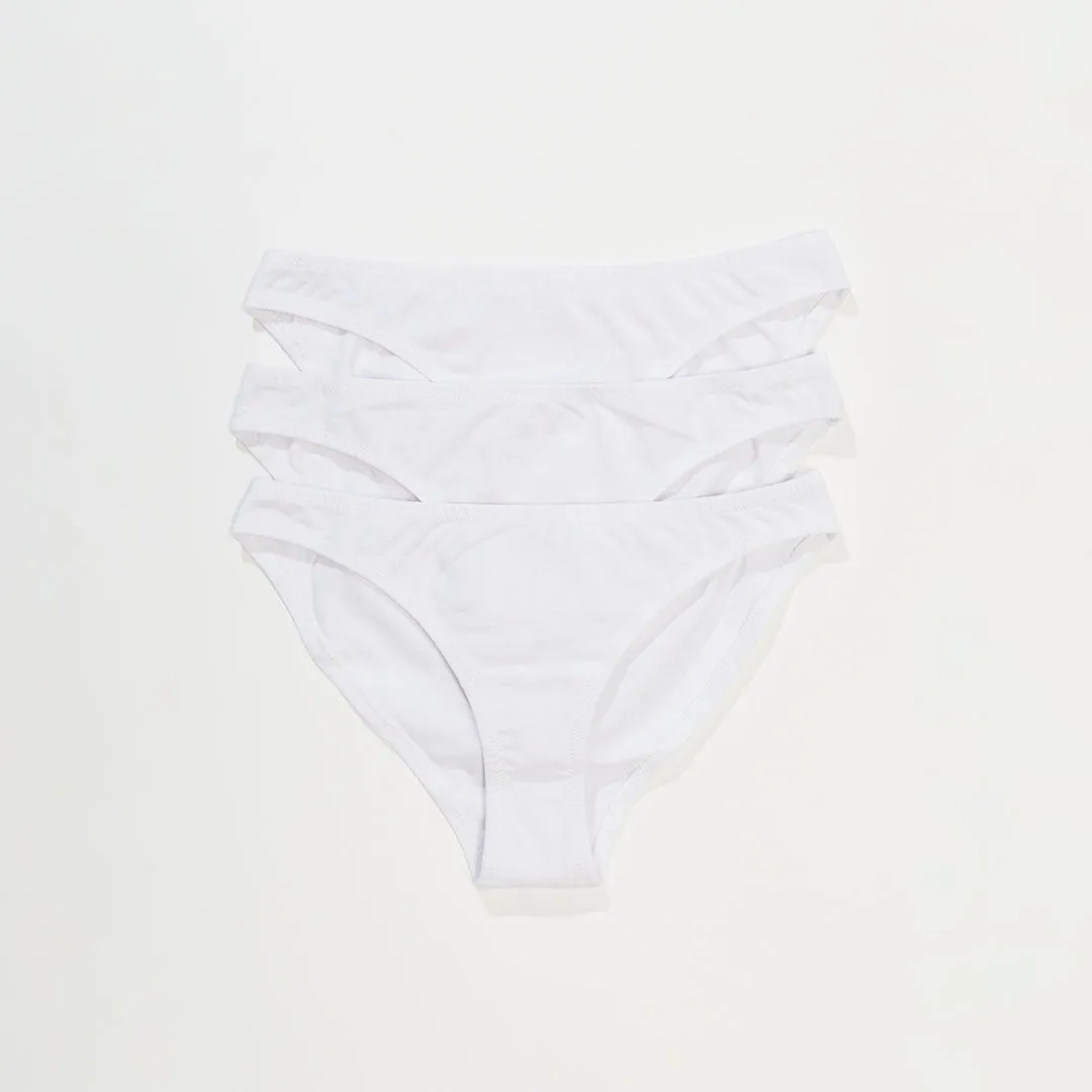 AFENDS Womens Lolly - Bikini Briefs 3 Pack - White