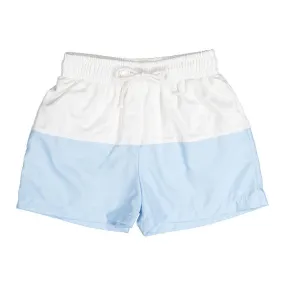 Blue & White Swim Trunks