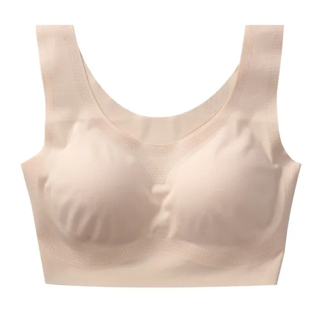 Comfortable Sexy Women's Seamless Push Up Bras Solid Color