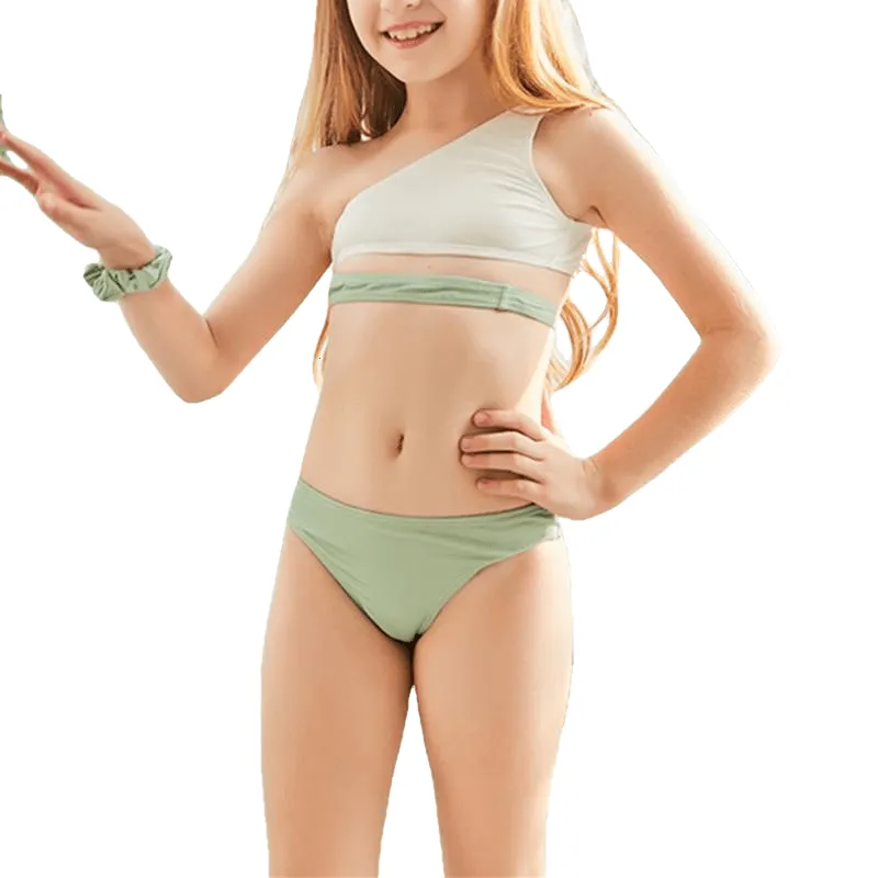 Cute Girls' Patchwork Push Up Bikini Two-Piece