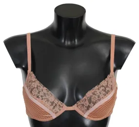 Ermanno Scervino Nude Lace Push Up Silk Underwear