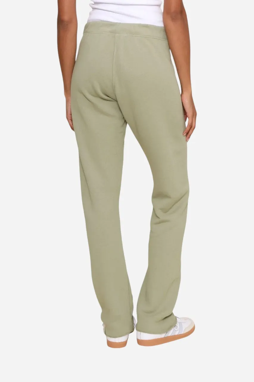 Perfect White Tee Collins Straight Leg Sweatpants in Oil Green