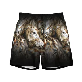 Swim Trunk Metal Horses