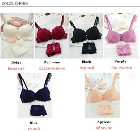 VenusFox Lace Sexy Push-up Bra Panty Sets